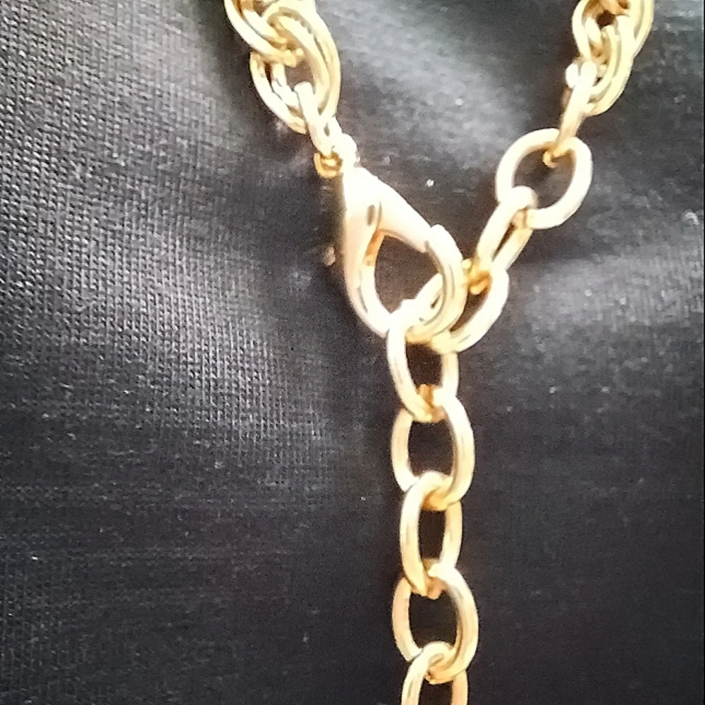 Rare Givenchy Paris Faux Pearl Matte Gold Necklace Vintage 1980s